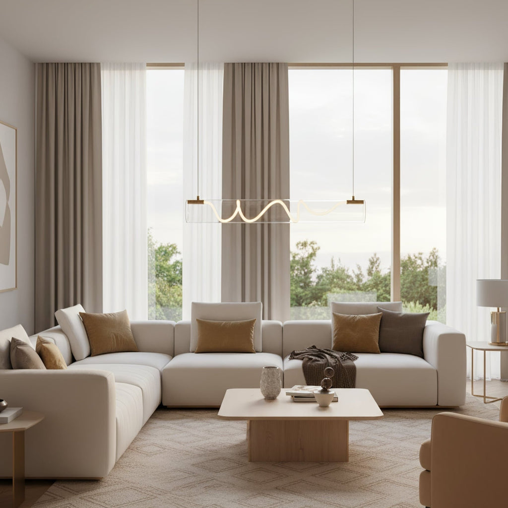 Ripple Modern Metal & Glass Pendant Light