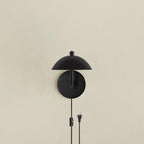 Aria Black Curved Arm Wall Lamp Plug-in