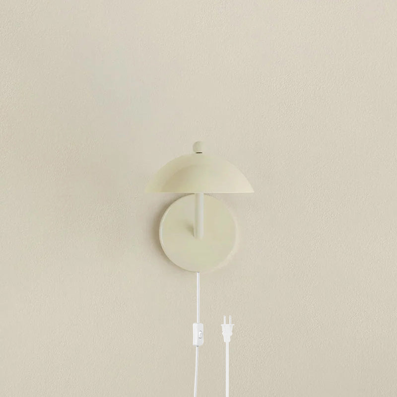 Aria Black Curved Arm Wall Lamp Plug-in