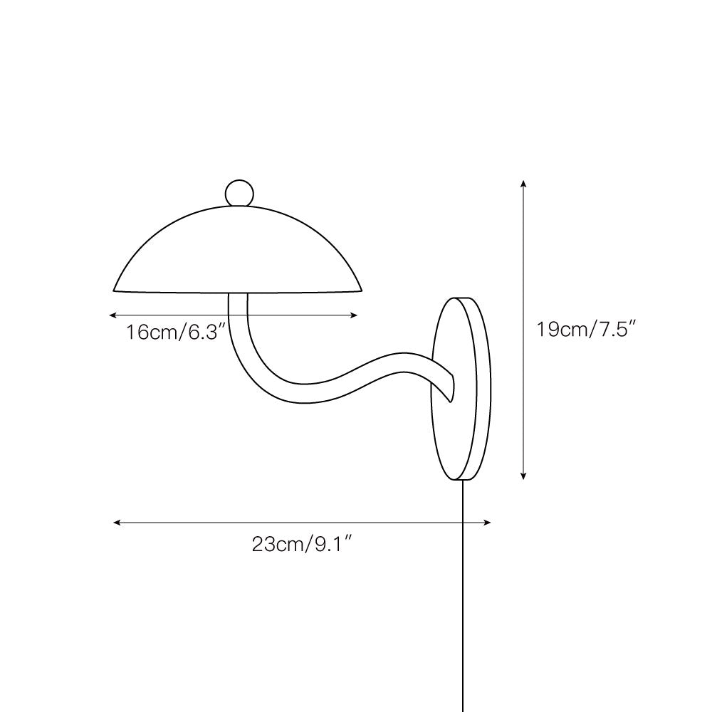 Cetalan Vintage Ripple Plug-in Wall Lamp