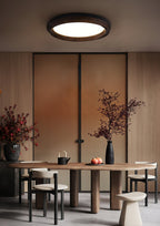 Aurdoreth Modern Minimalist Ripple Wood Ceiling Light