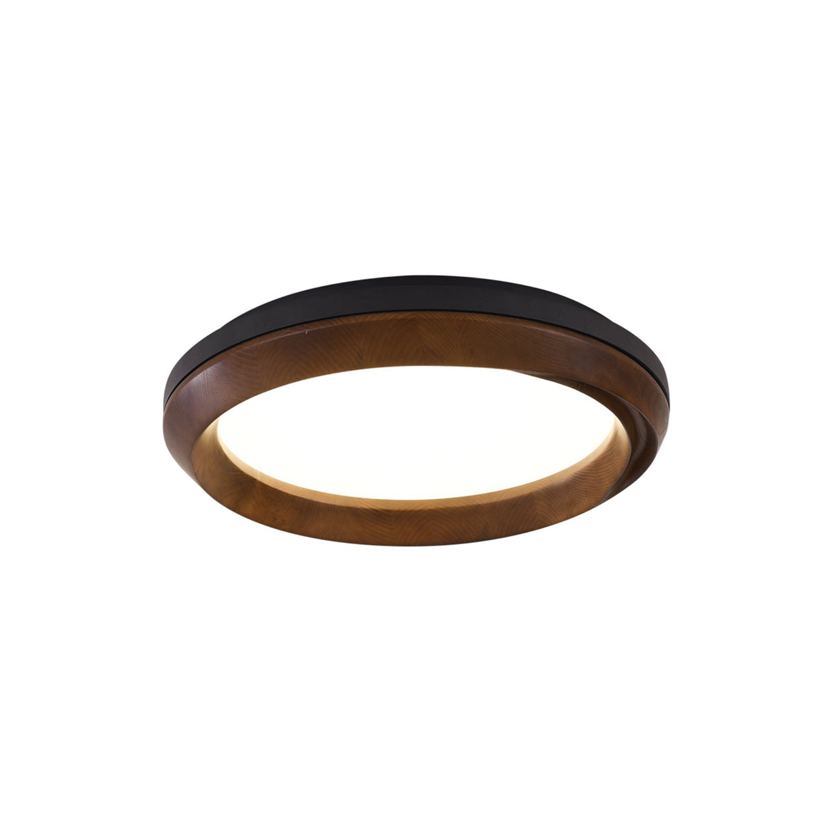 Aurdoreth Modern Minimalist Ripple Wood Ceiling Light