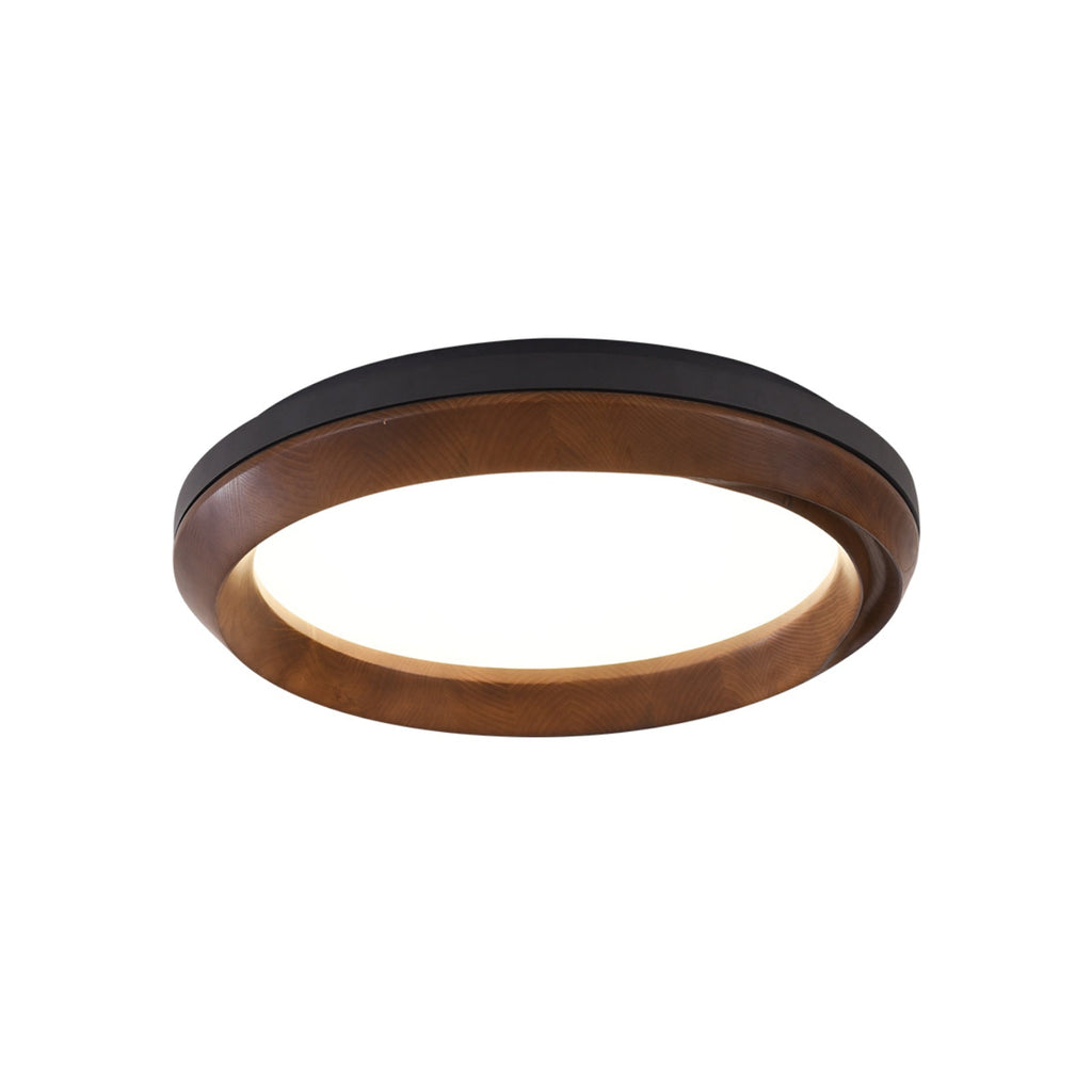 Aurdoreth Modern Minimalist Ripple Wood Ceiling Light