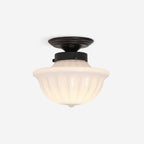 Evola Vintage Opal Glass Ceiling Light