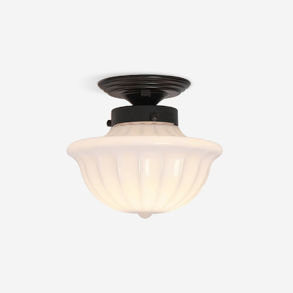 Evola Vintage Opal Glass Ceiling Light