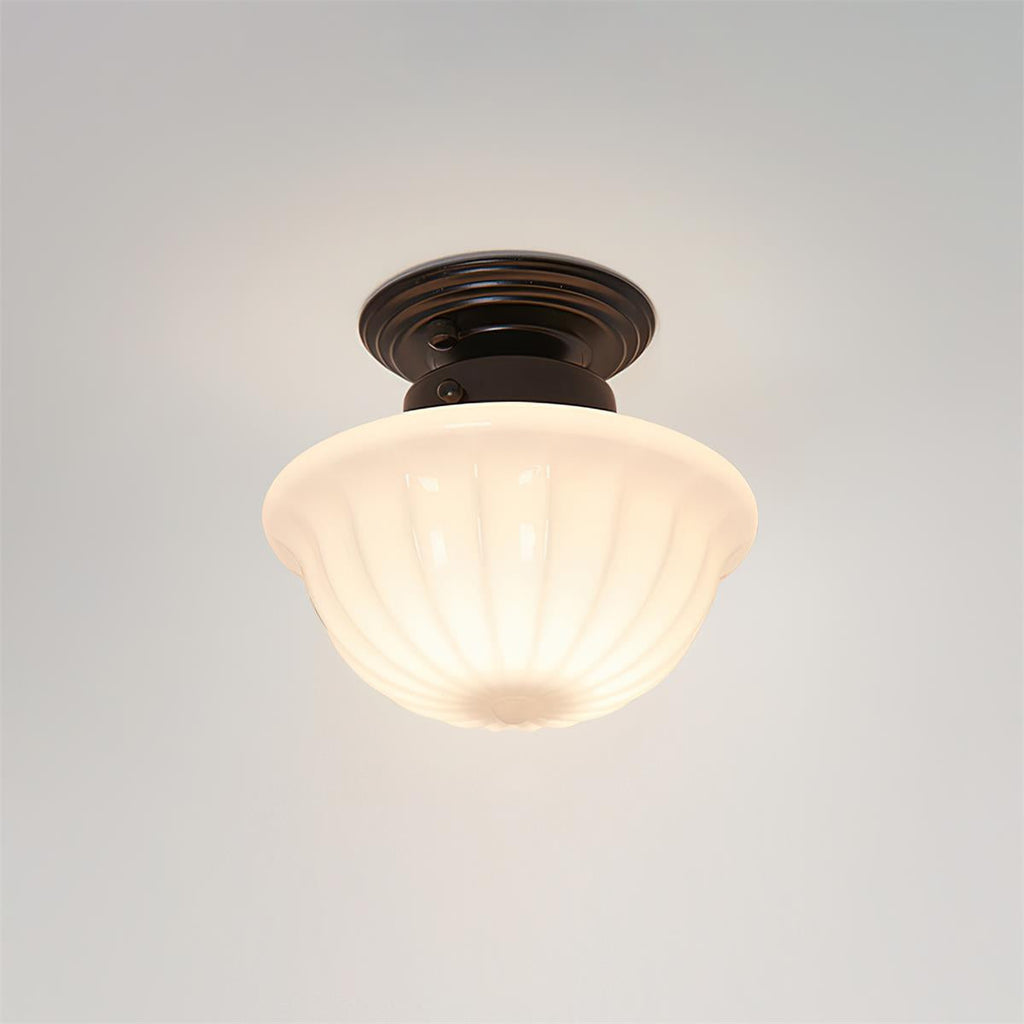 Evola Vintage Opal Glass Ceiling Light