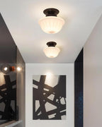 Evola Vintage Opal Glass Ceiling Light