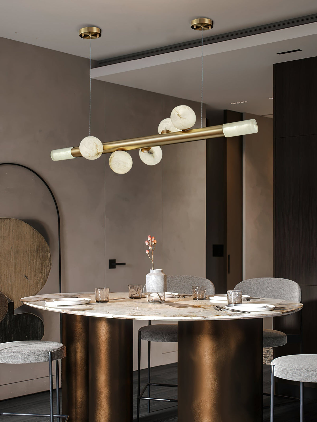 Avaros Modern Minimalist Alabaster Pendant Light