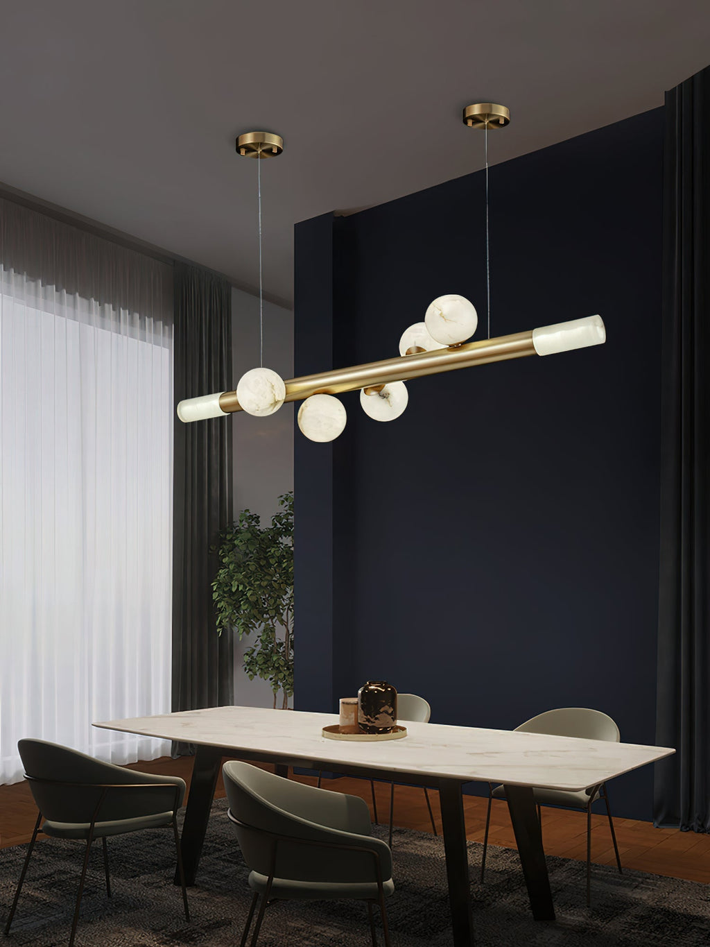 Avaros Modern Minimalist Alabaster Pendant Light