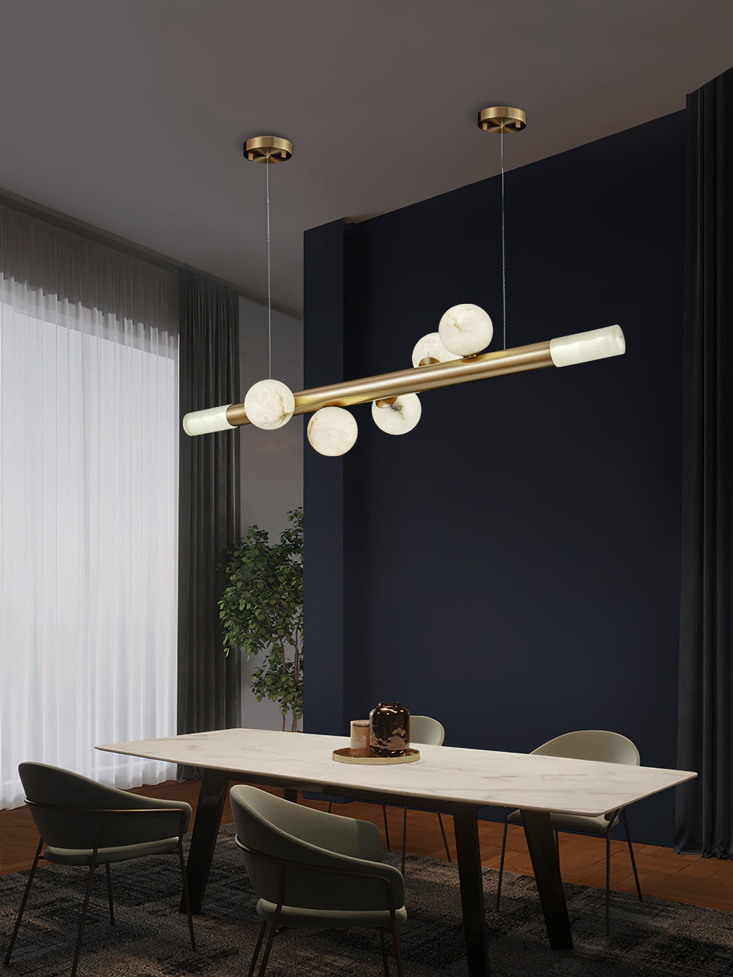 Avaros Modern Minimalist Alabaster Pendant Light