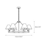 Lymara Vintage Industrial Robert Fabric Chandelier