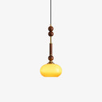 AmberGlow Vintage Wood Pendant Lamp