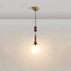 AmberGlow Vintage Wood Pendant Lamp