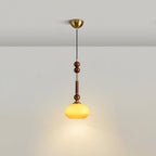 AmberGlow Vintage Wood Pendant Lamp