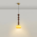 AmberGlow Vintage Wood Pendant Lamp