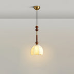 AmberGlow Vintage Wood Pendant Lamp