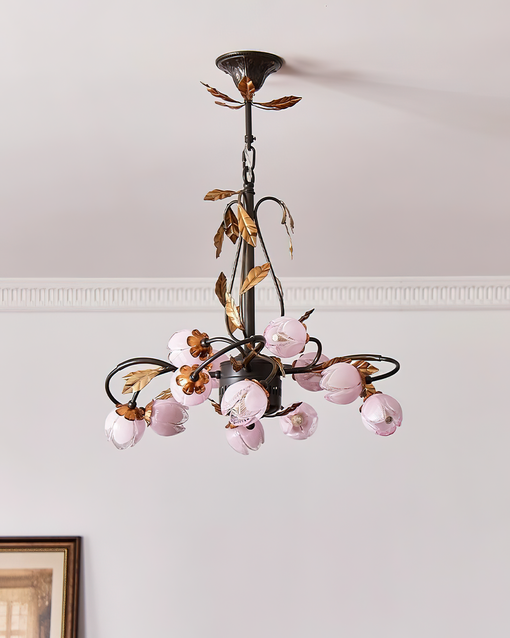 Giulia Chandelier Floral Glass Romantic Elegance
