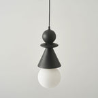 Aphais Modern Minimalist Rook Wooden Glass Pendant Lamp