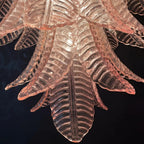 Aurora Chandelier Pink Murano Glass Leaves Cascading Romantic