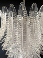 Aurora Chandelier Clear Glass Leaf Cascading Elegant