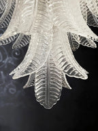 Aurora Chandelier Clear Glass Leaf Cascading Elegant