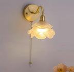 Cove Nordic Art Rose Brass Glass Wall Light