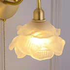 Cove Nordic Art Rose Brass Glass Wall Light