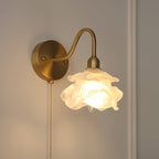 Cove Nordic Art Rose Brass Glass Wall Light