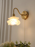 Cove Nordic Art Rose Brass Glass Wall Light