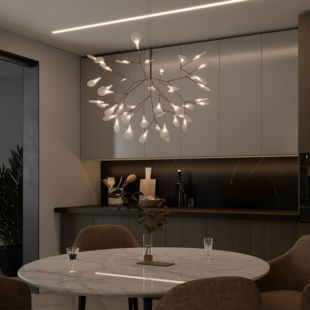 Lustra Chandelier Rose Gold Firefly LED Branch