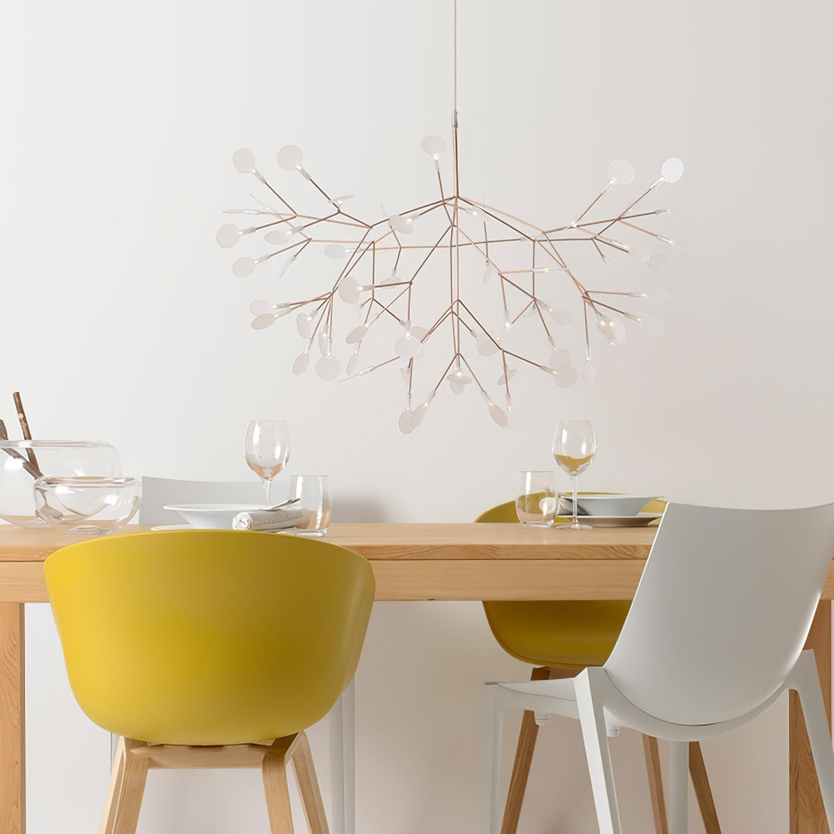 Lustra Chandelier Rose Gold Firefly LED Branch