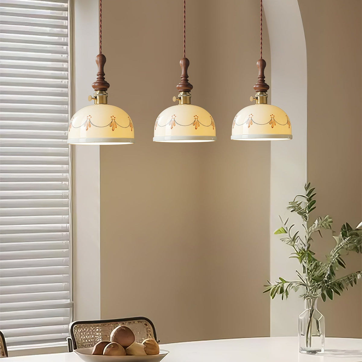 Roselind Vintage Ceramic Pendant Light