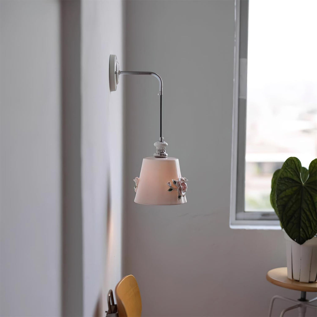 Roselune Wall Lamp Porcelain Floral Romance