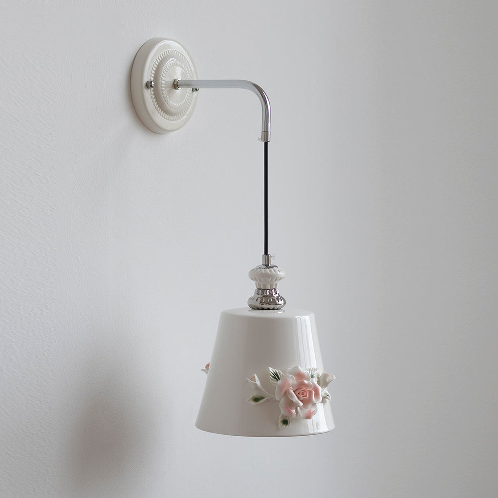 Roselune Wall Lamp Porcelain Floral Romance