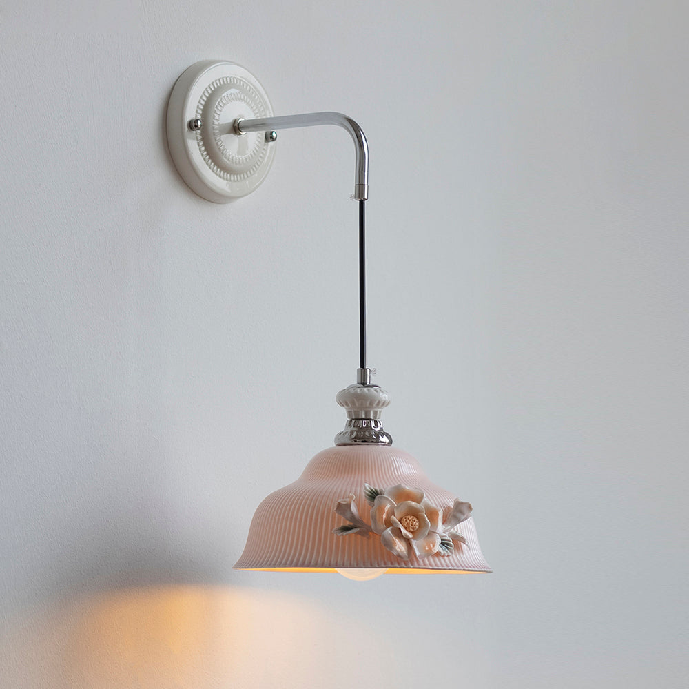 Roselune Wall Lamp Porcelain Floral Romance