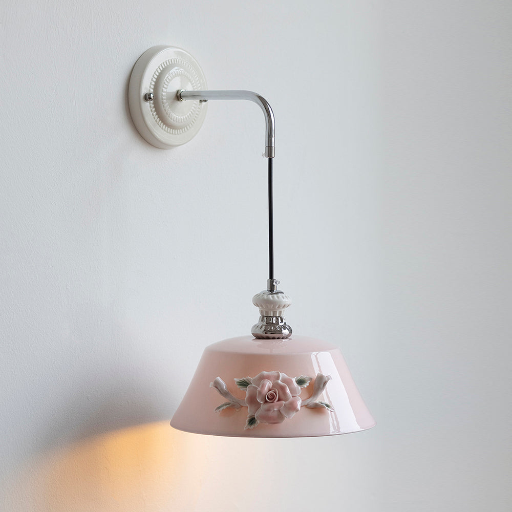 Roselune Wall Lamp Porcelain Floral Romance