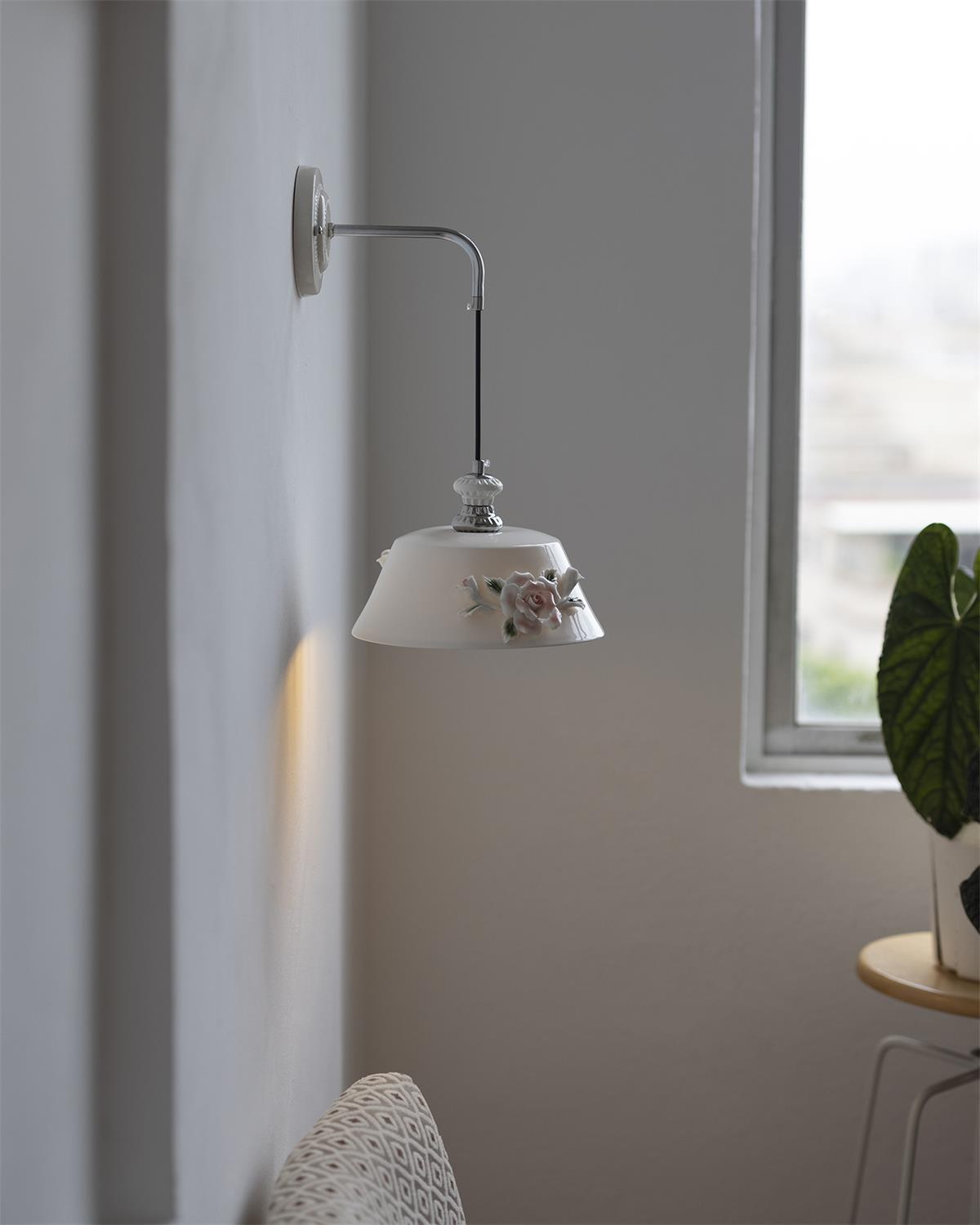 Roselune Wall Lamp Porcelain Floral Romance