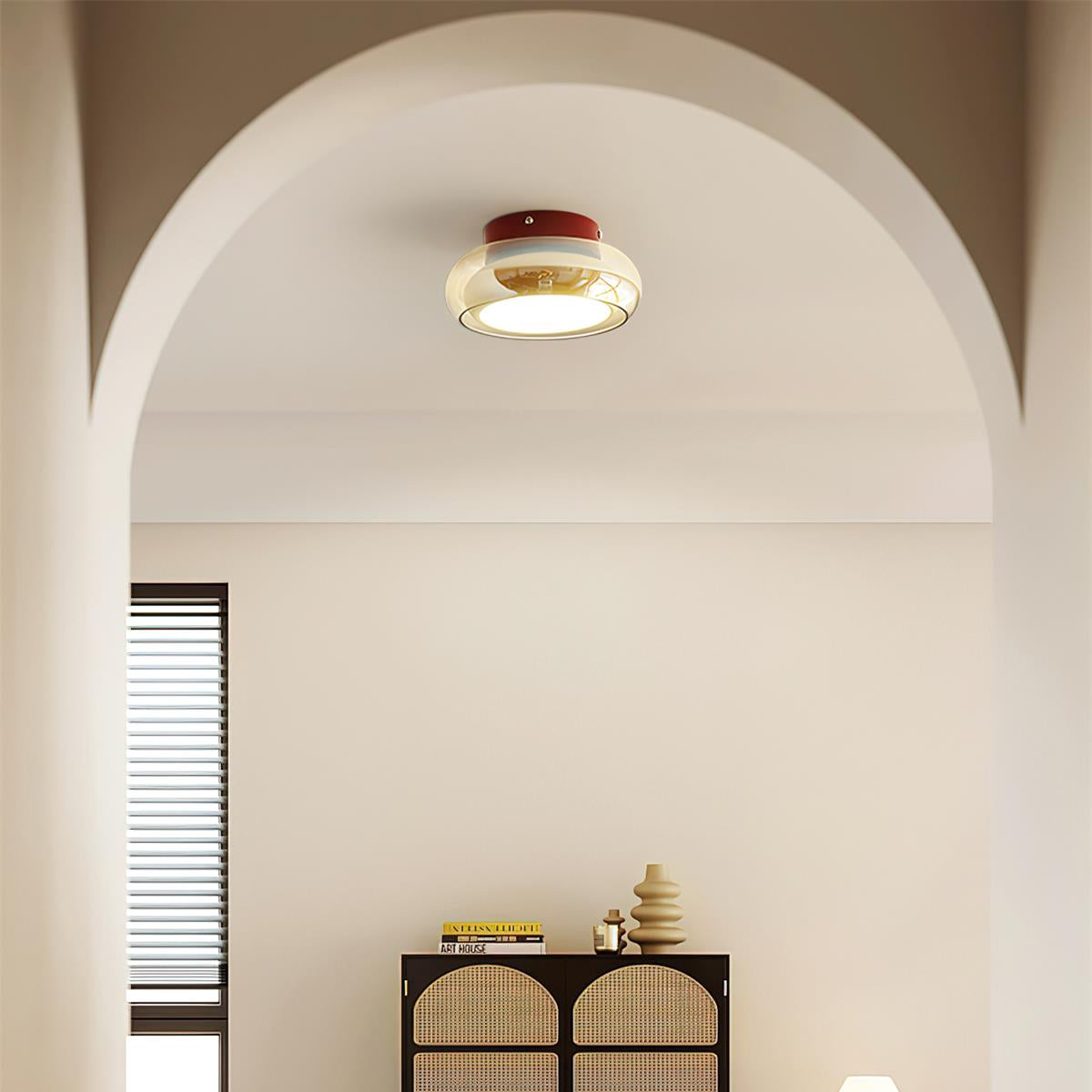 Valentina Retro Glass Flush Mount Ceiling Light - image 3