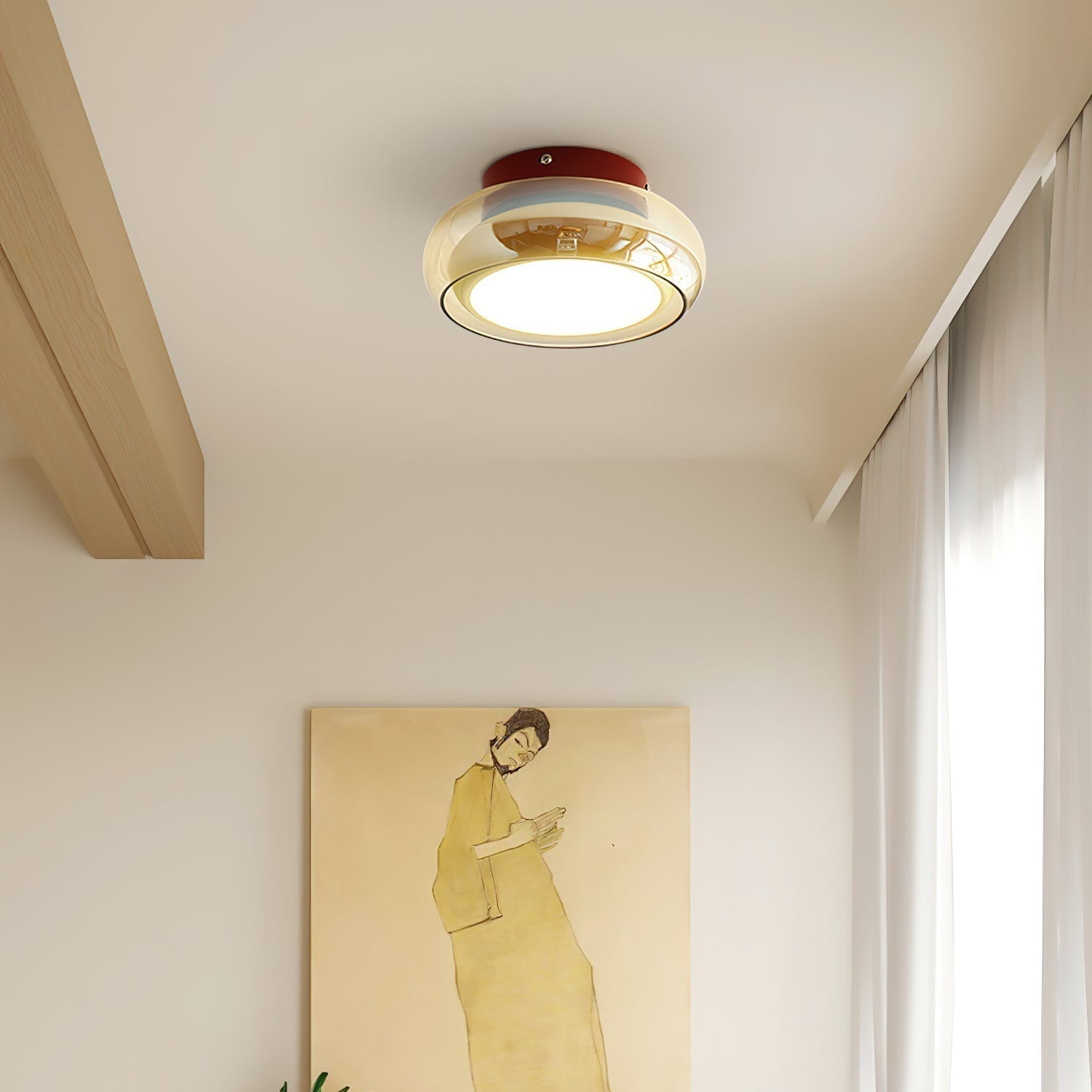 Valentina Retro Glass Flush Mount Ceiling Light - image 4
