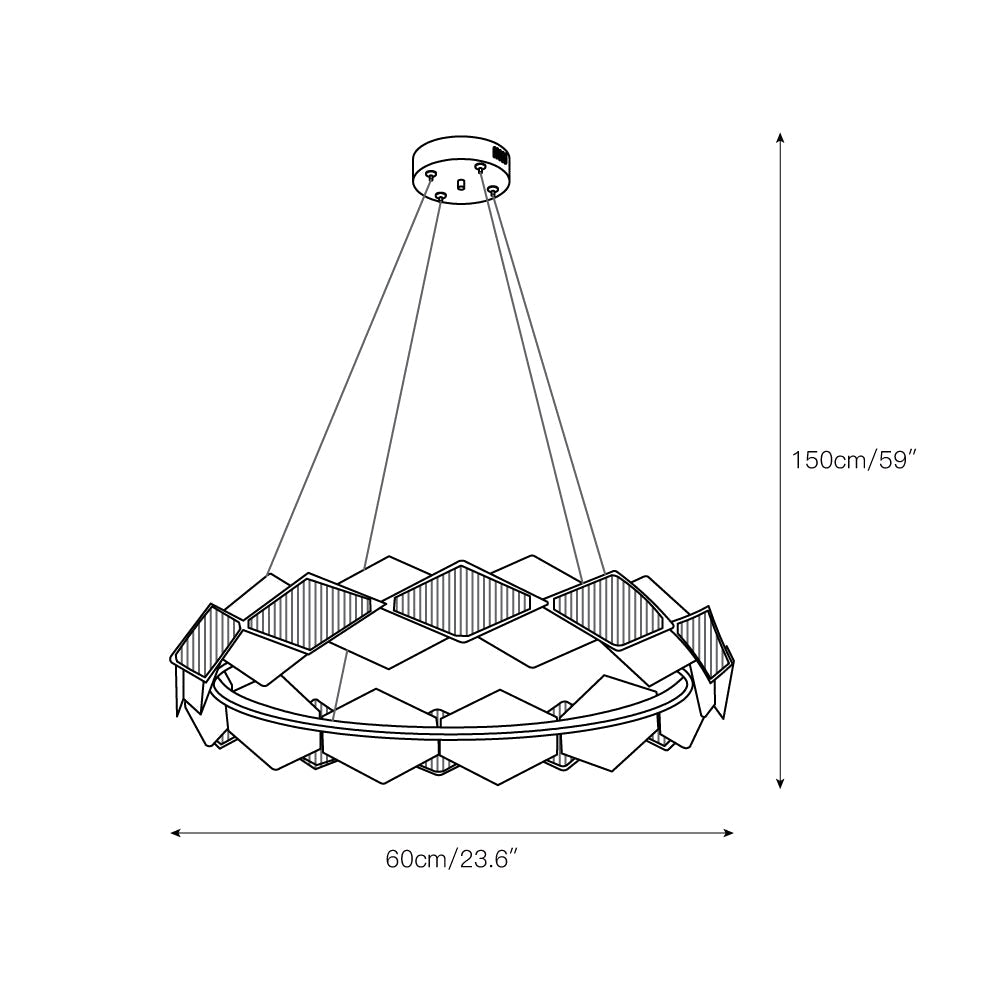 Etalarae Modern Minimalist Rote LED Alabaster Chandelier