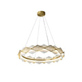 Etalarae Modern Minimalist Rote LED Alabaster Chandelier