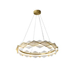 Etalarae Modern Minimalist Rote LED Alabaster Chandelier