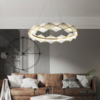 Etalarae Modern Minimalist Rote LED Alabaster Chandelier