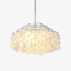 Lustra Pendant Lamp Round Shell Chrome