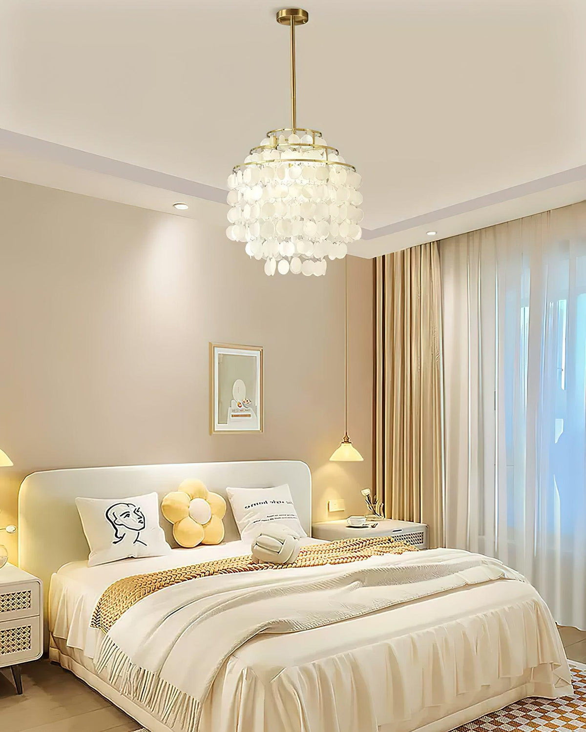 Lustra Pendant Lamp Round Shell Chrome