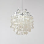 Lustra Pendant Lamp Round Shell Chrome