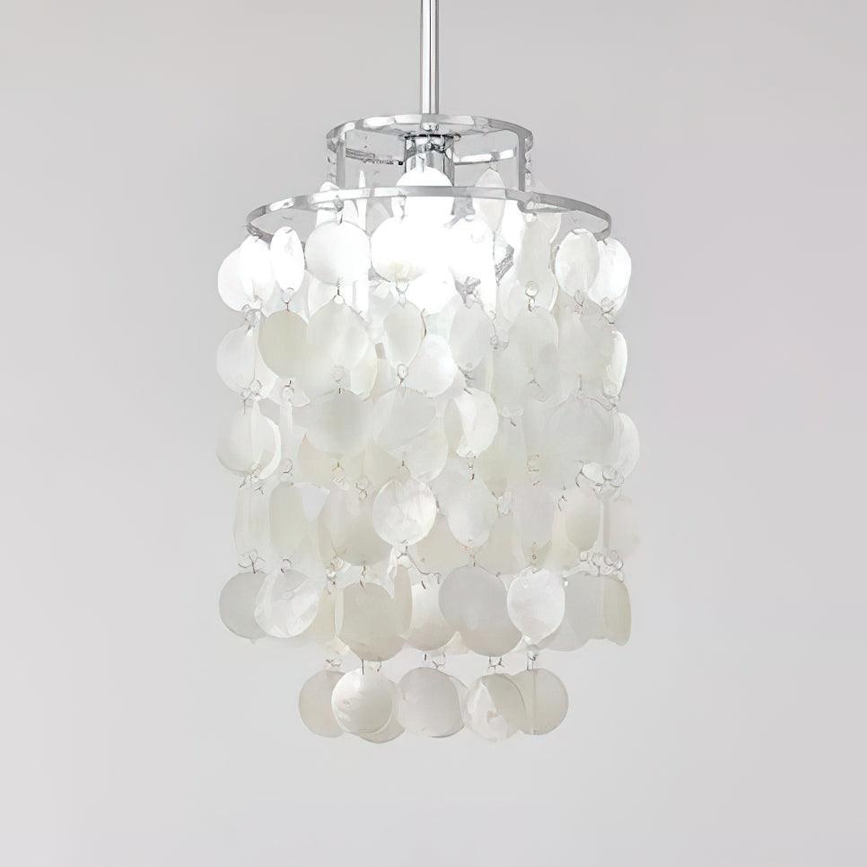 Lustra Pendant Lamp Round Shell Chrome