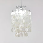 Lustra Pendant Lamp Round Shell Chrome