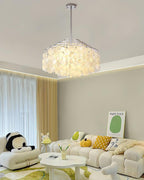 Lustra Pendant Lamp Round Shell Chrome
