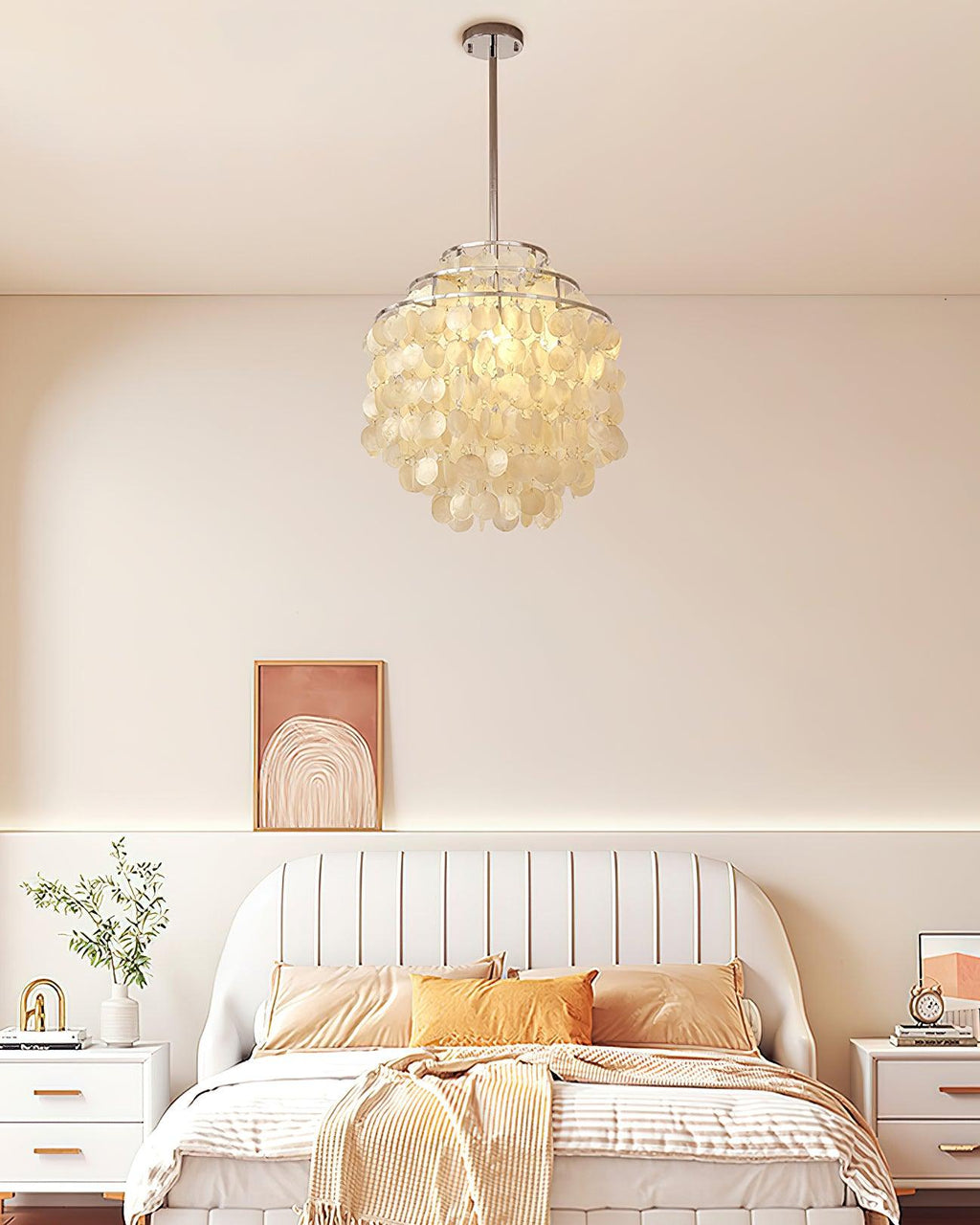 Lustra Pendant Lamp Round Shell Chrome